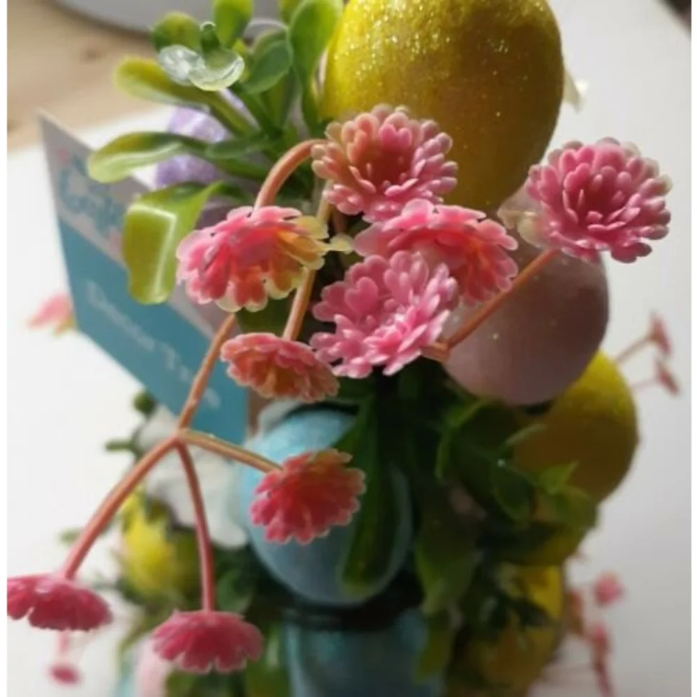 Pastel Glitter Easter Egg Topiary Tree 12